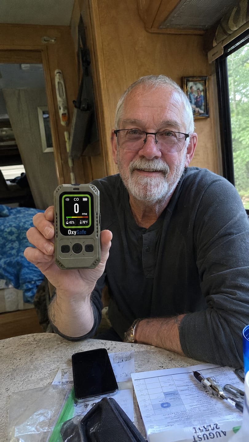 Customer photo review of OxySafe™ OffGrid RV & Motorhome CO Detector
