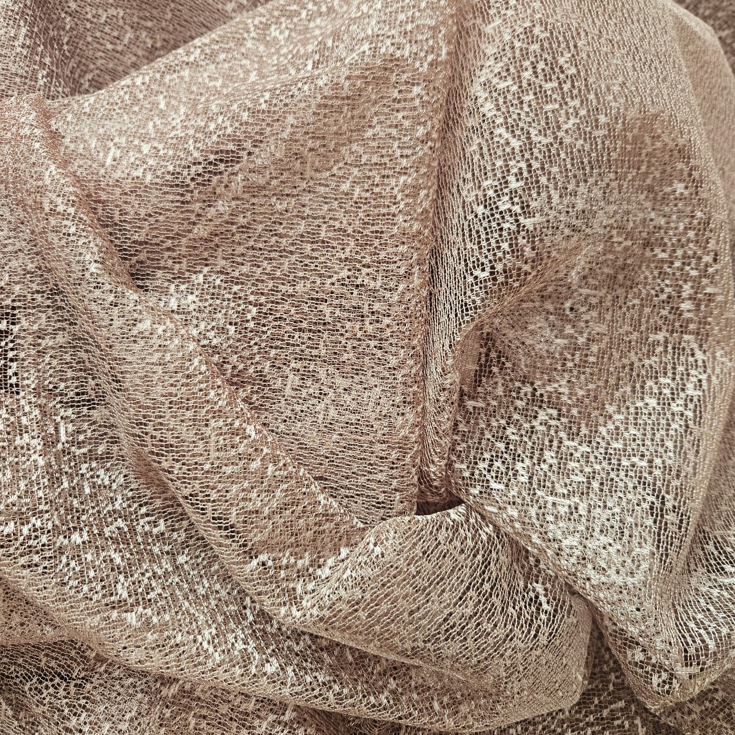 Customer photo review of Soft Net Embroidery Curtain Voile Fabric
