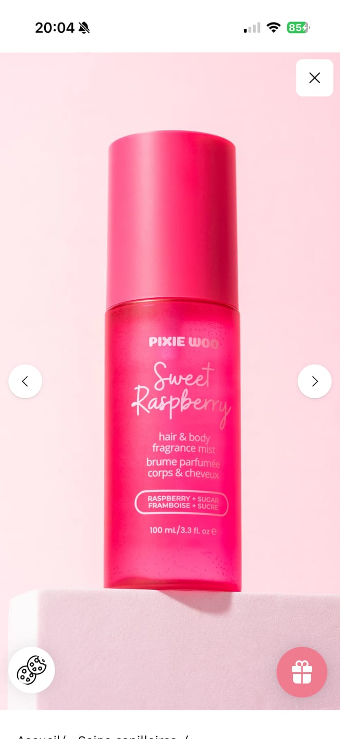Customer photo review of Hair & Body Mist - Sweet Raspberry