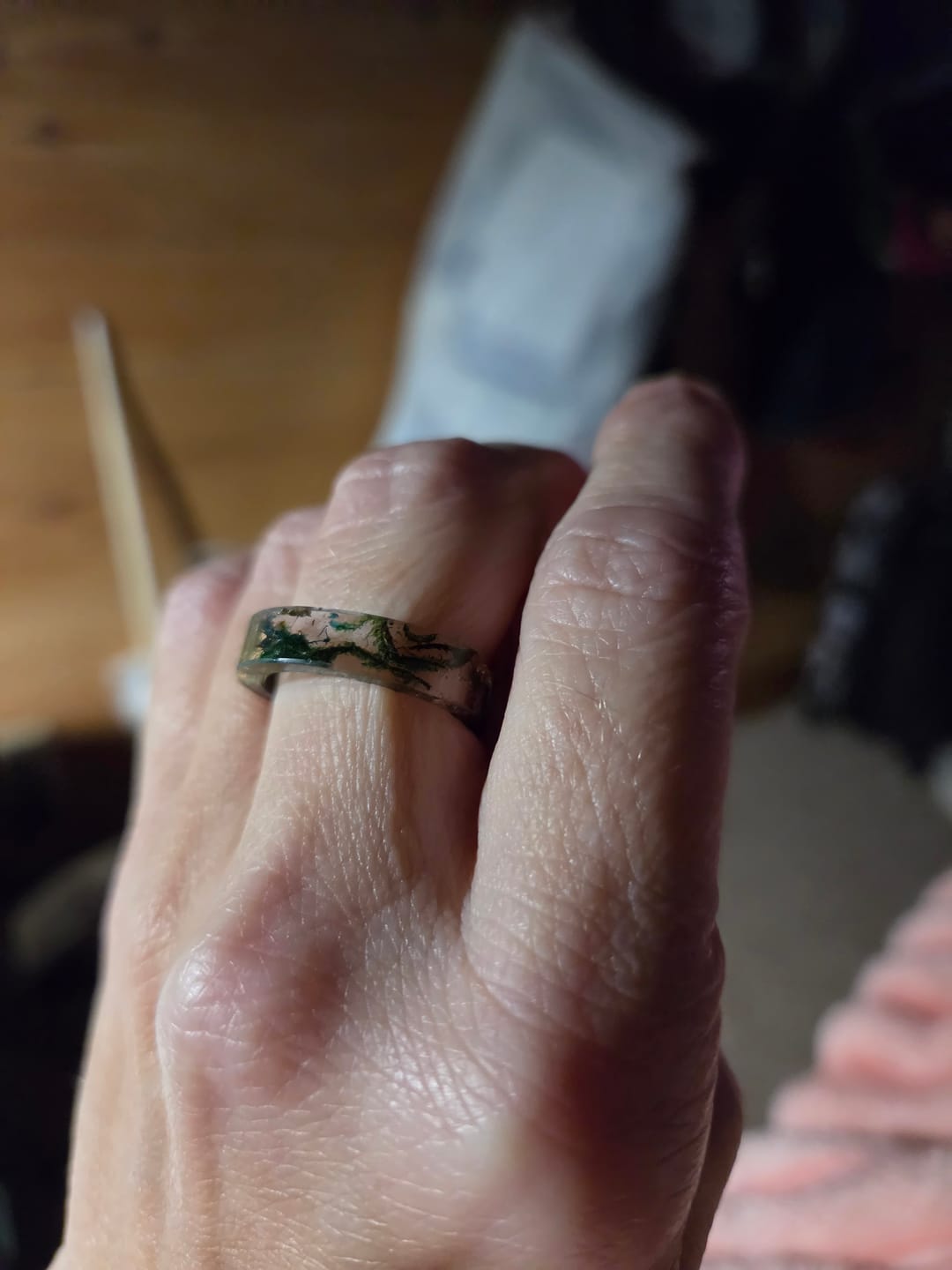 Customer photo review of Forest Soul Resin Ring