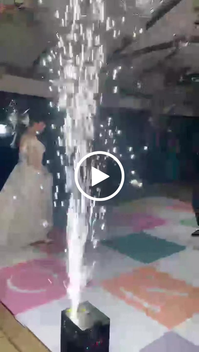 Customer video review of MOKA SFX Cold Spark Powder For outdoor Indoor Wedding Sparklers Granule 200 G/Bag