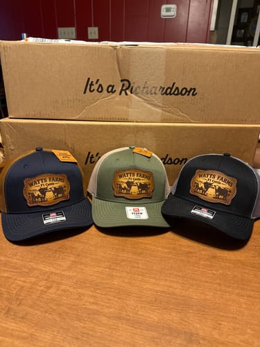 Customer photo review of Richardson 112 Custom Leather Patch Hats
