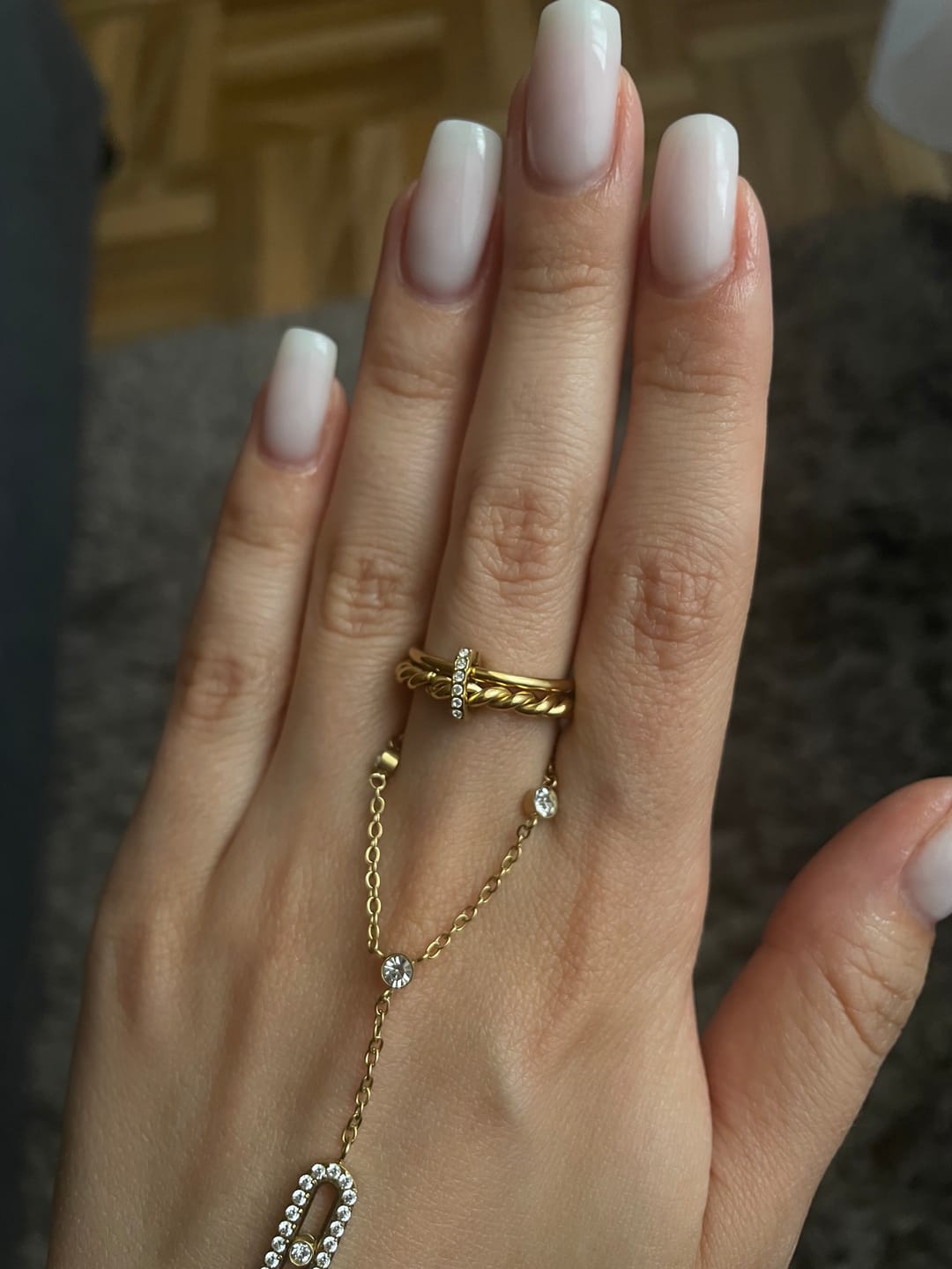 Customer photo review of Double Passion Twisted Ring 14Vergoldet