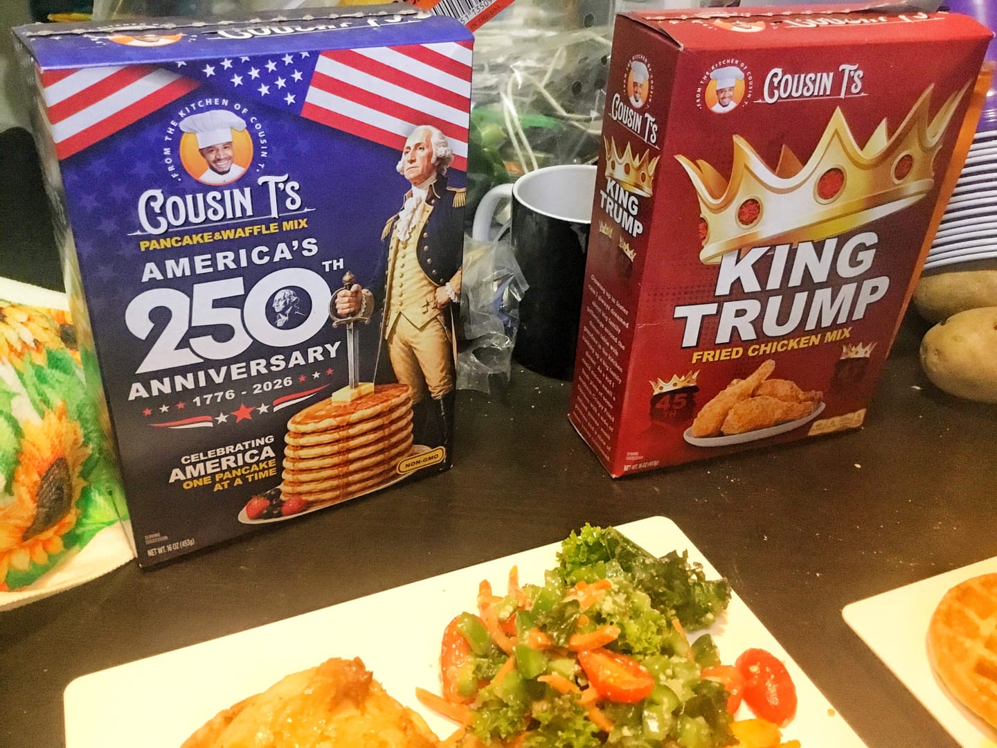 Customer photo review of Cousin T's Gourmet King Trump Fried Chicken Mix (Single Box)