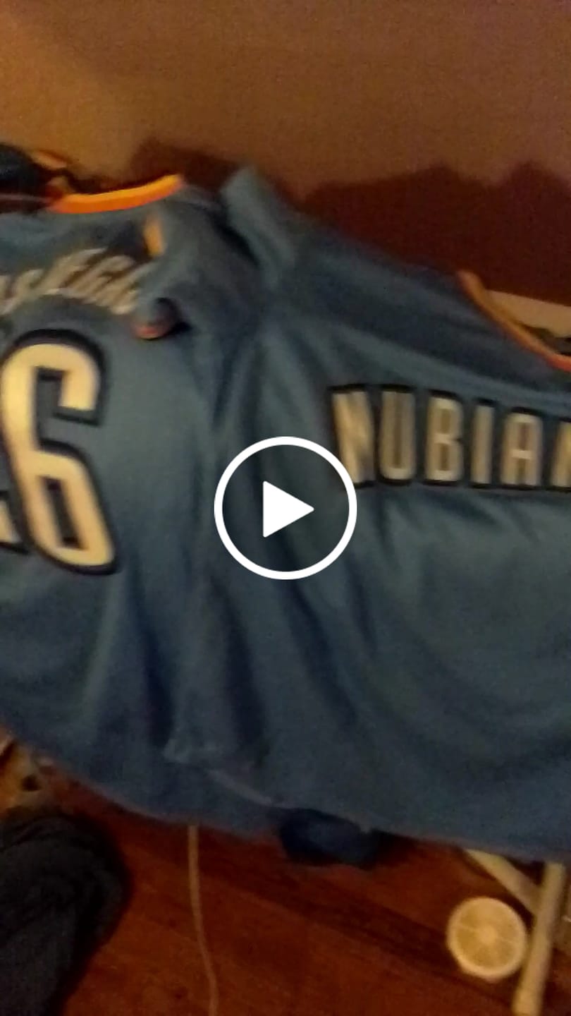 Customer video review of Custom Powder Blue White-Navy Authentic Throwback Rib-Knit Baseball Jersey Shirt