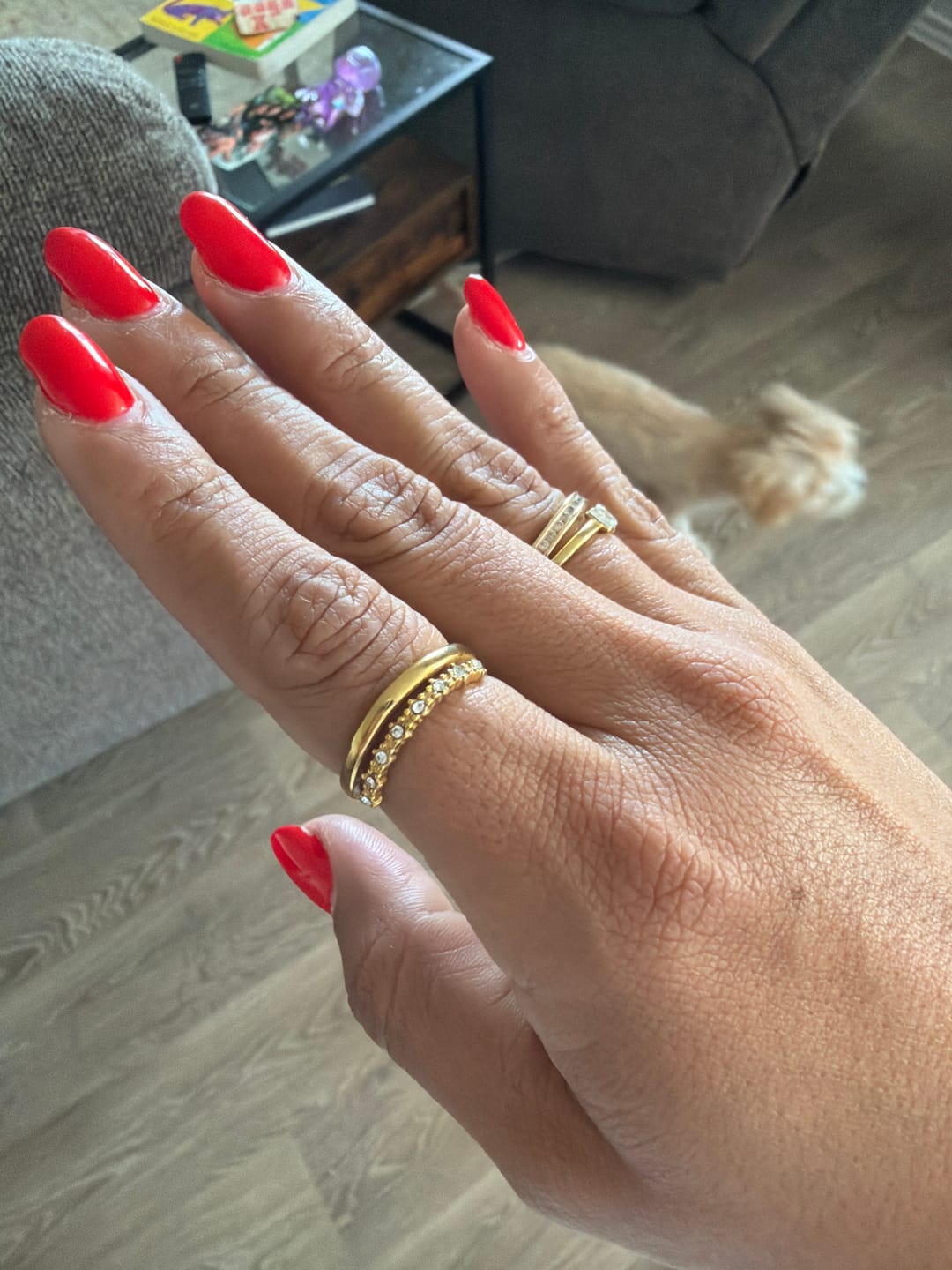 Customer photo review of Marissa White Crystal Layered Ring