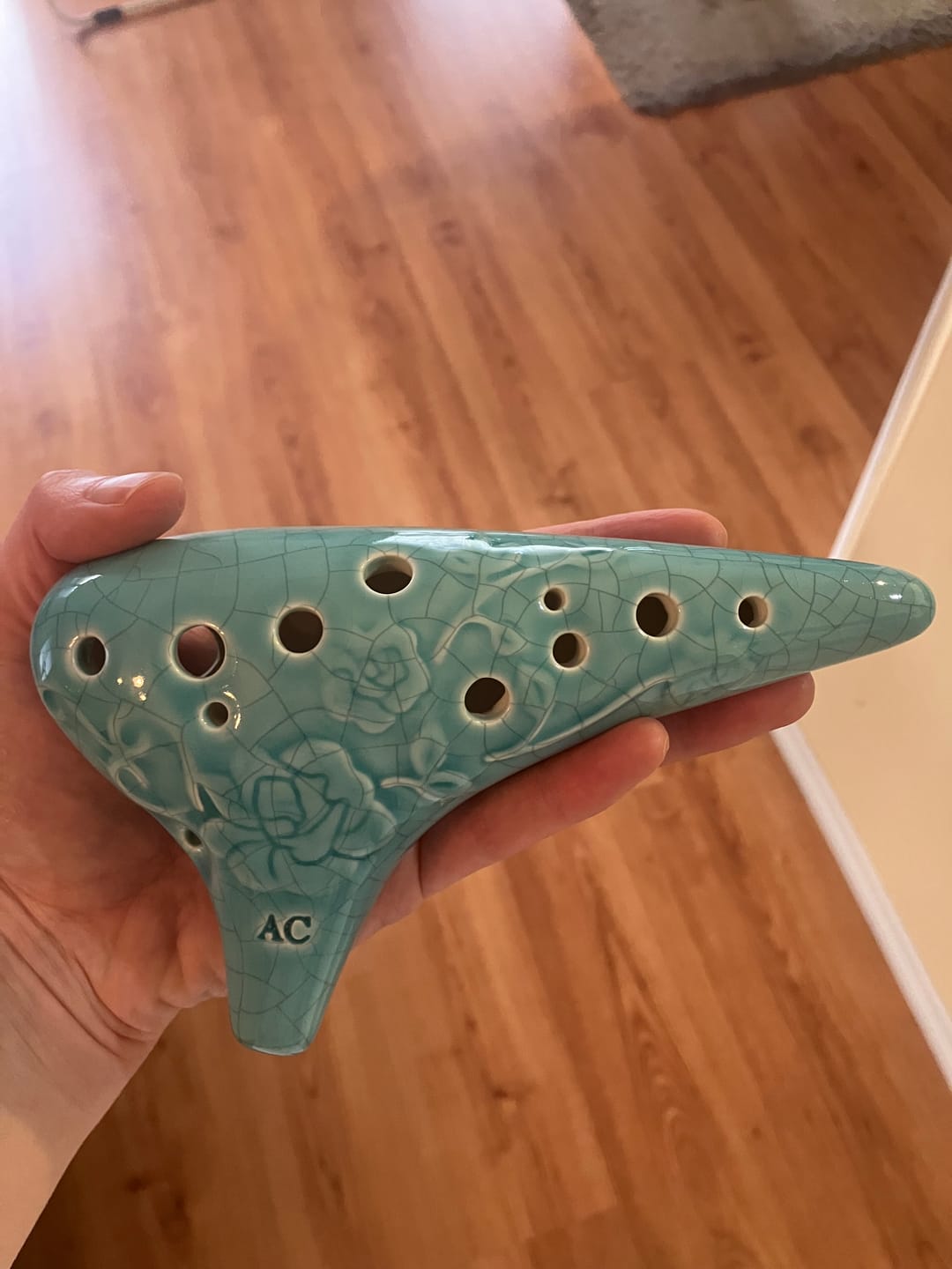 Customer photo review of Stein 12-Hole Alto C Ocarina Rose Series