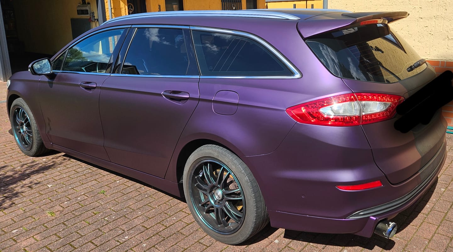 Customer photo review of Matte Metallic Midnight Magic Purple Wrap