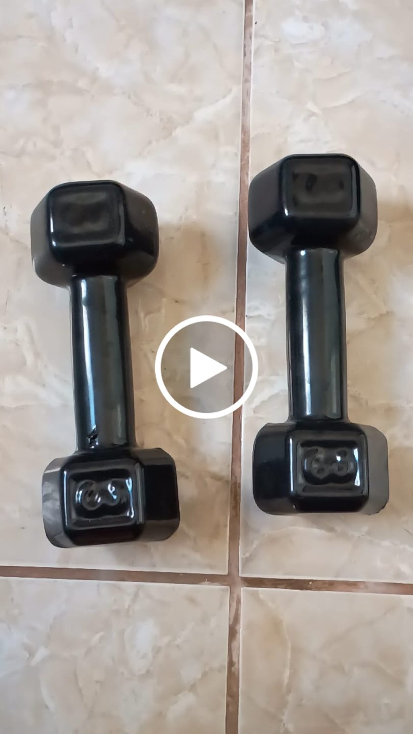 Customer video review of Halter Dumbbell Sextavado Emborrachado