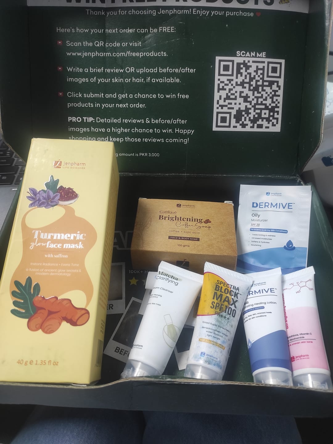 Customer photo review of Turmeric Glow Face Mask