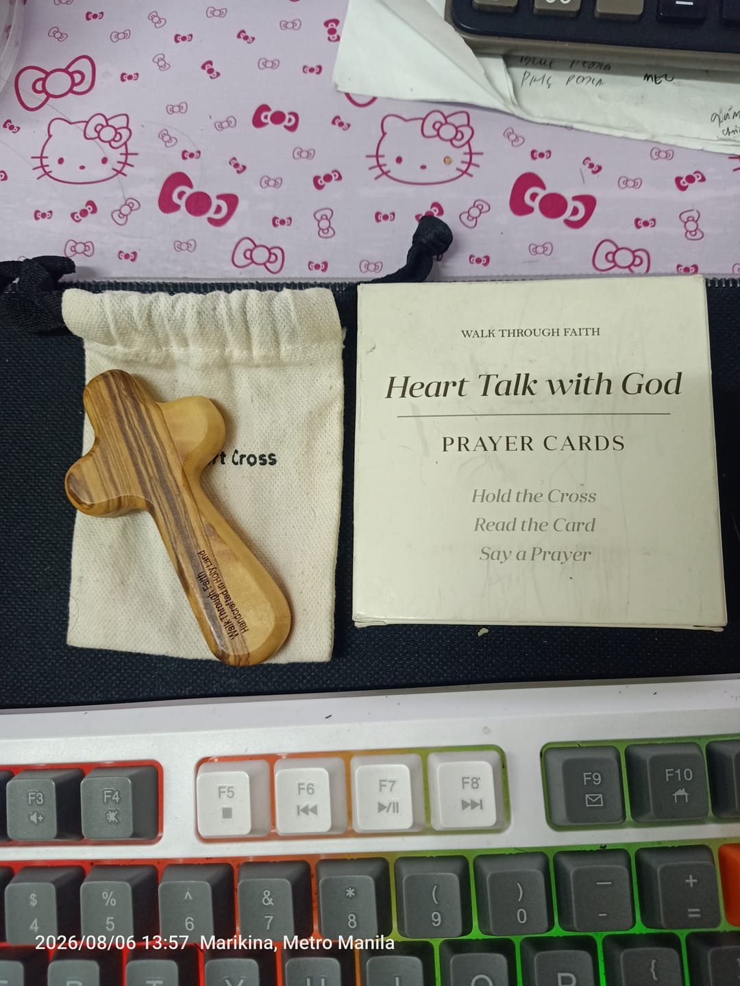 Customer photo review of COMFORT CROSS MADE IN HOLY LAND + FREE PRAYER CARDS (Limited Time Only)