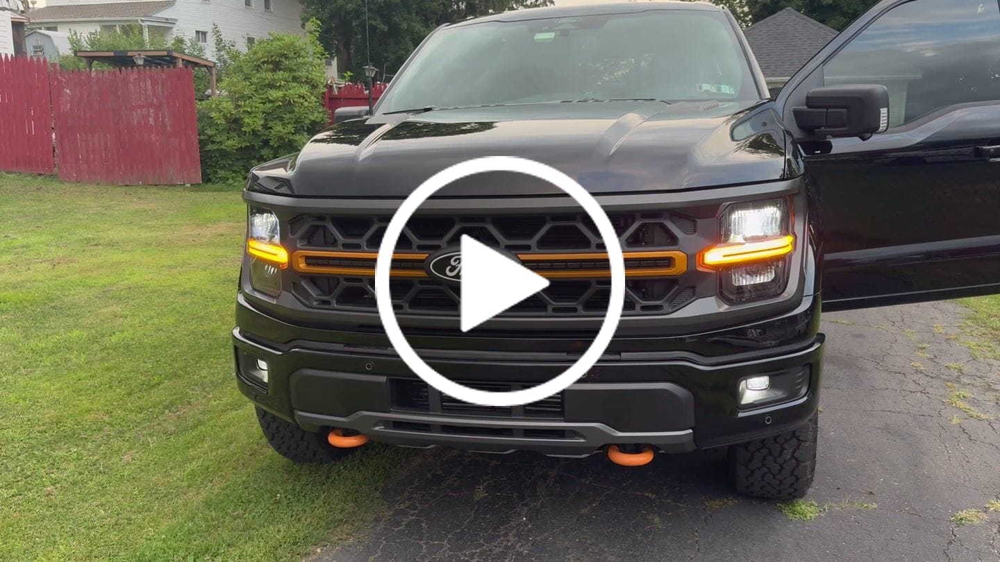 Customer video review of Smoked LED Amber Lights W/ Sequential Turn Signal For 2024+ Ford F150 Tremor