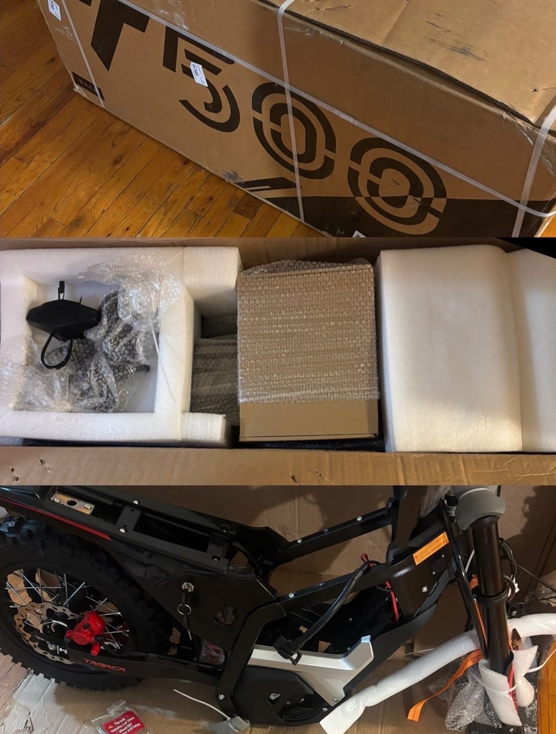 Customer photo review of T500-V58 Electric Dirt Bike