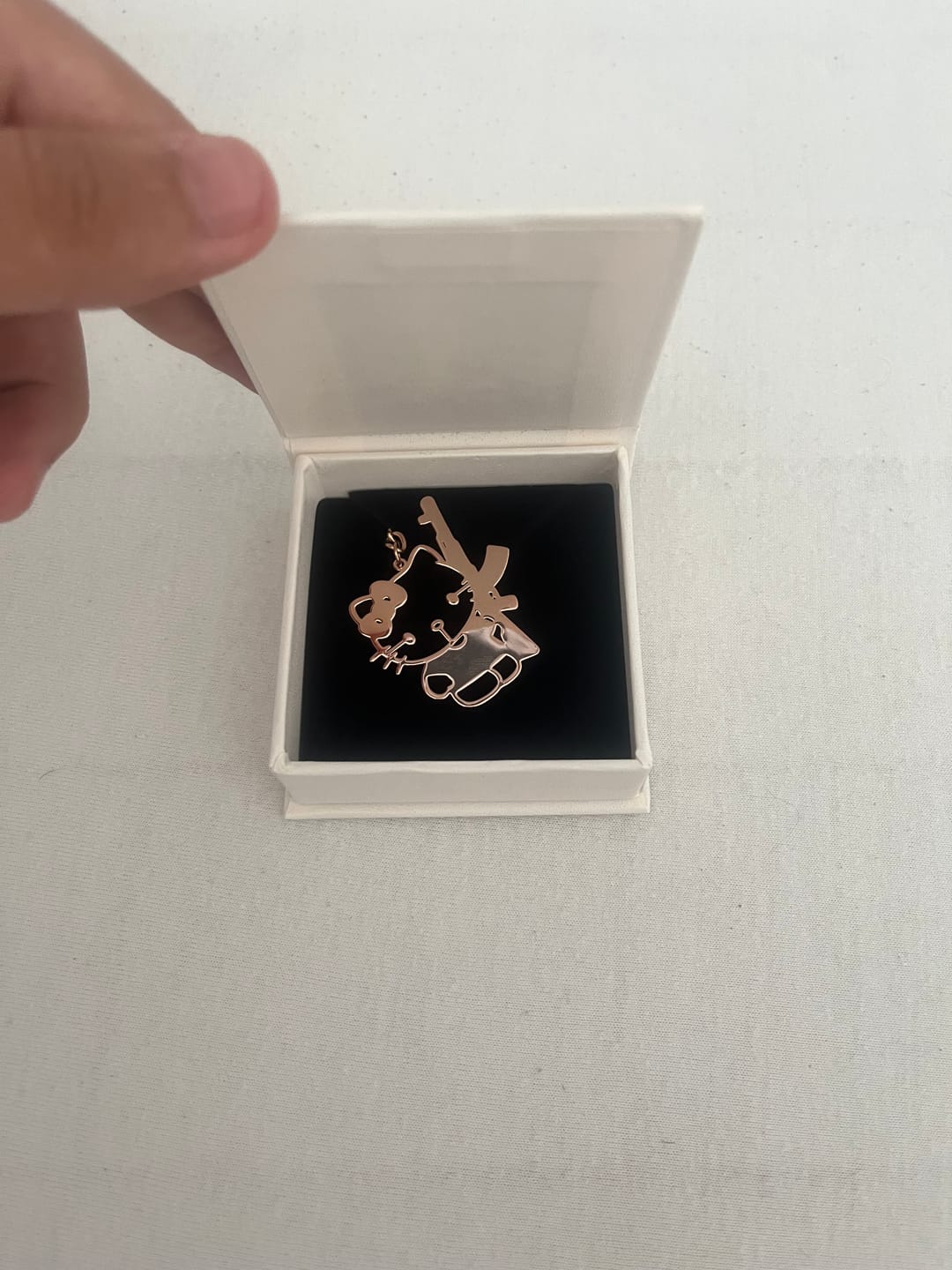 Customer photo review of Persönliche Kinderzeichnung als Halskette oder Anhänger