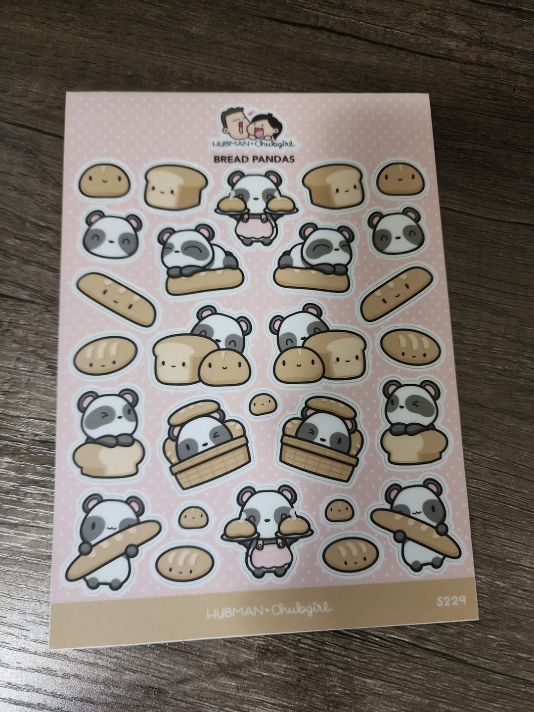 Customer photo review of Bread Pandas Sticker Sheet