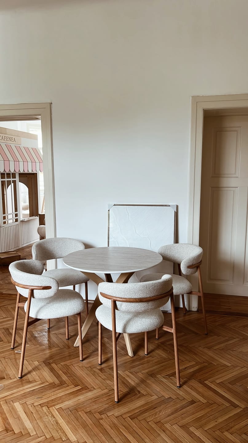 Customer photo review of Scaun ELTON II, bej deschis/stejar, stofă clasică/metal, 56x46x80 cm
