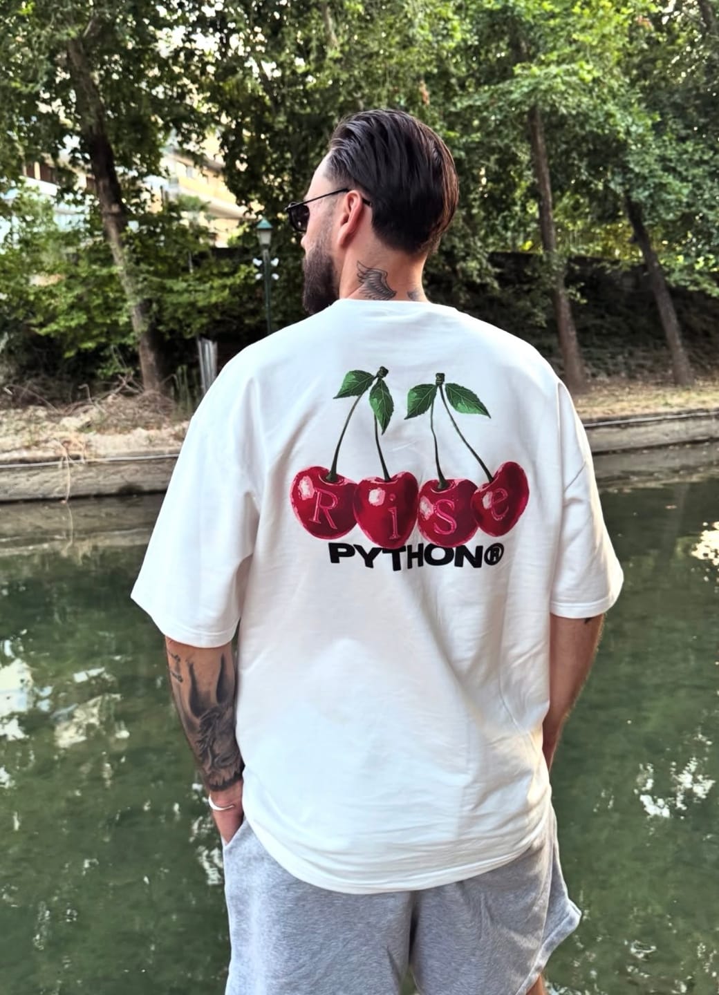 Customer photo review of CHERRIES GRAPHIC T SHIRT - OVERSIZED