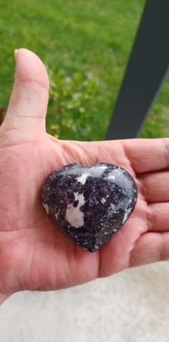 Customer photo review of A Grade Lepidolite Heart #a