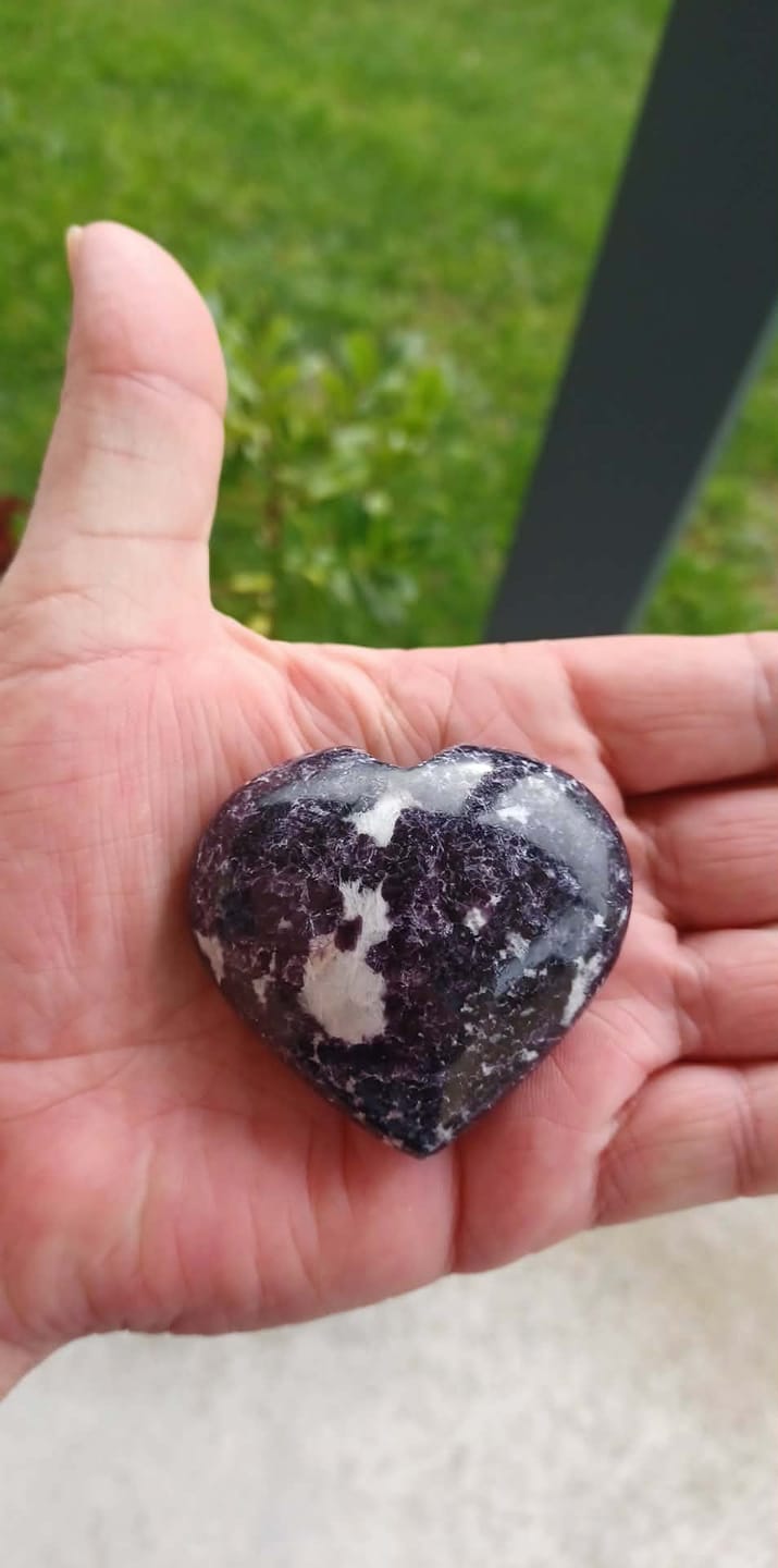 Customer photo review of A Grade Lepidolite Heart #a
