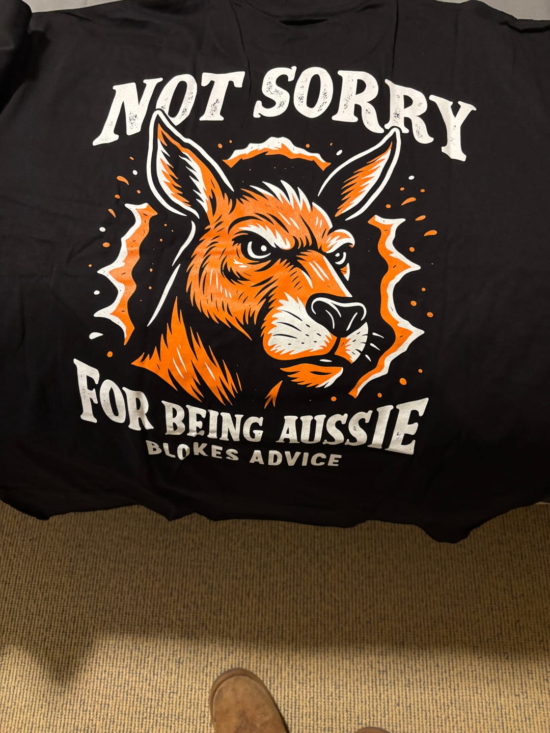 Customer photo review of Not Sorry Tee