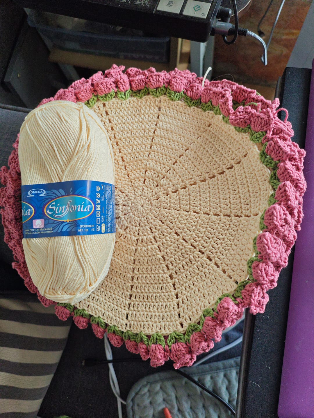 Customer photo review of Hilaza Sinfonía, marca Omega, MADEJA de 100g con 212m  ⭐