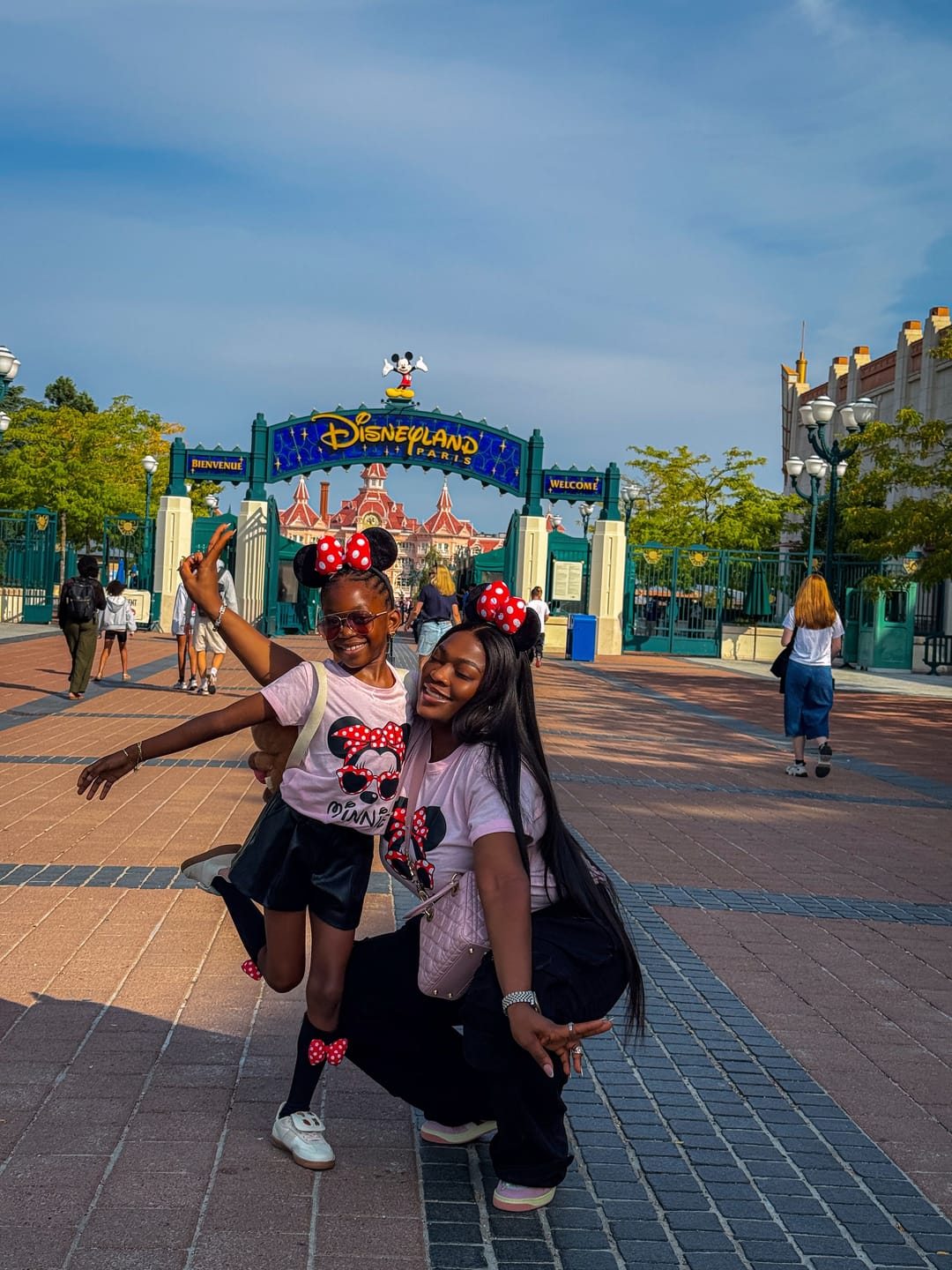 Customer photo review of Mama & Minnie Ears Matching Pink T-Shirts