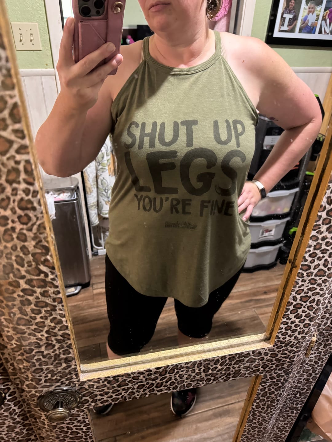 Customer photo review of Shut Up Legs Rocker Tank
