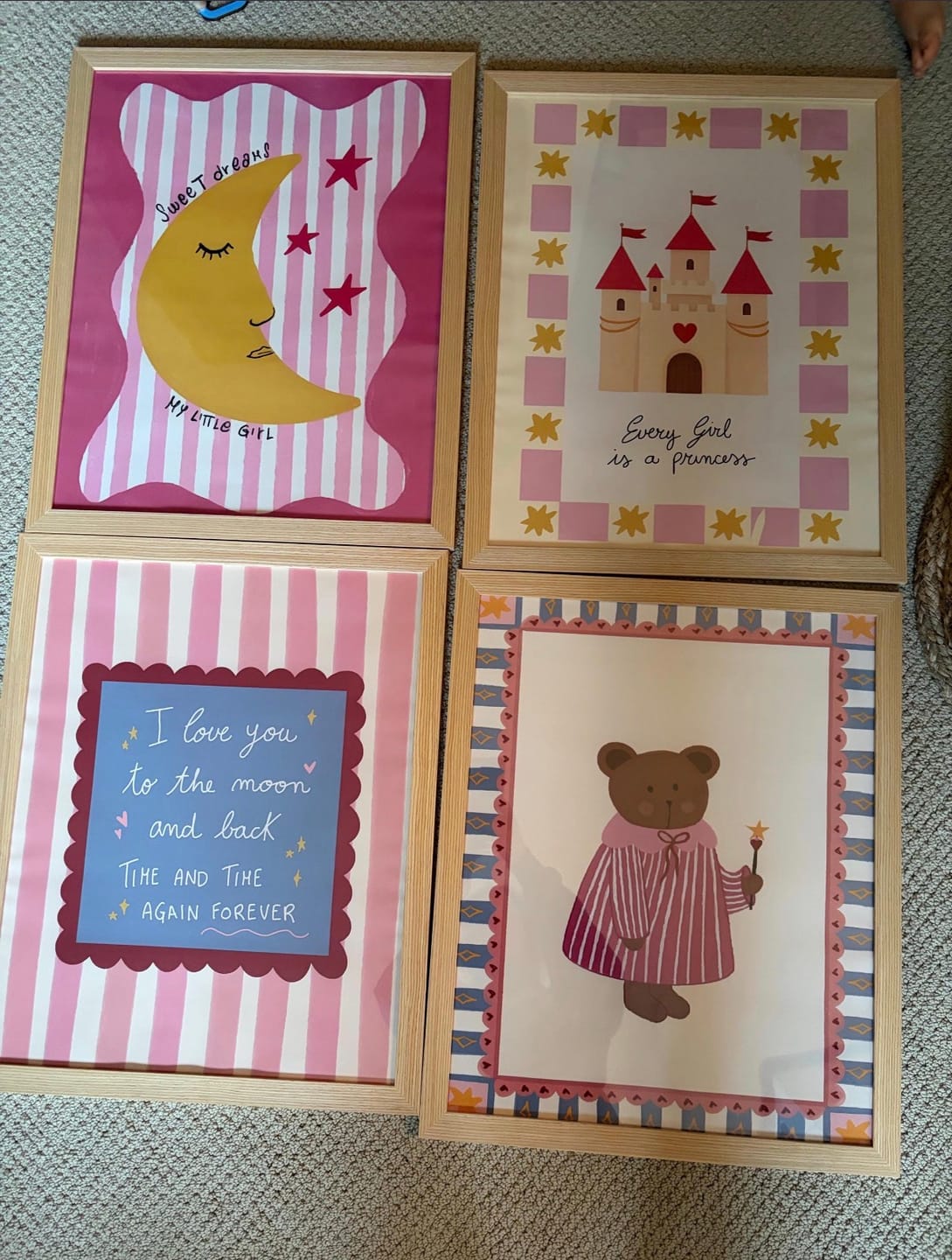 Customer photo review of To the Moon and Back – Nursery & Kids Wall Art