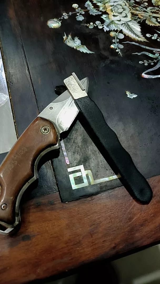 Customer photo review of 2 Count Professional Kitchen Knife Sharpener