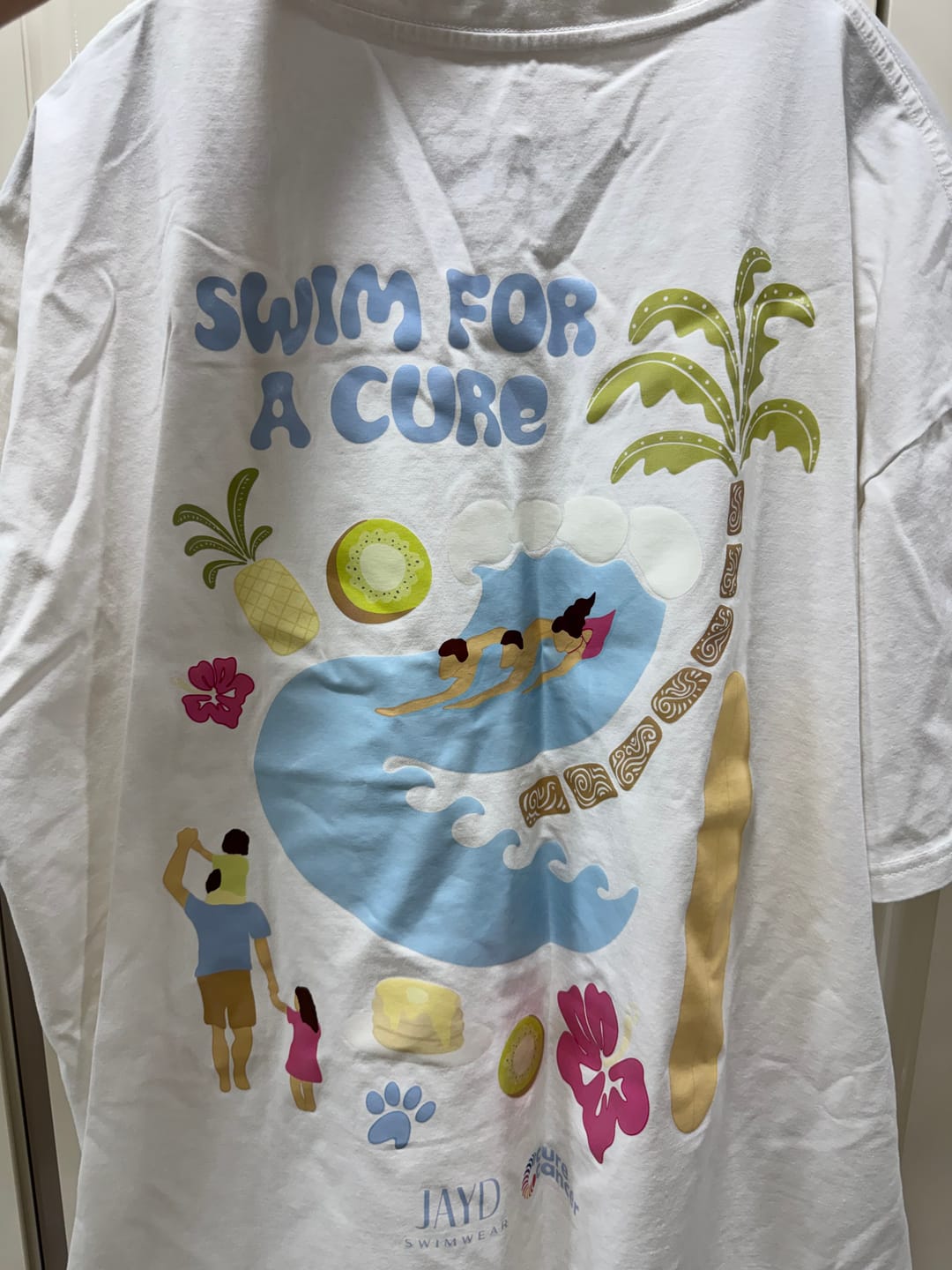Customer photo review of SWIM FOR A CURE Tee