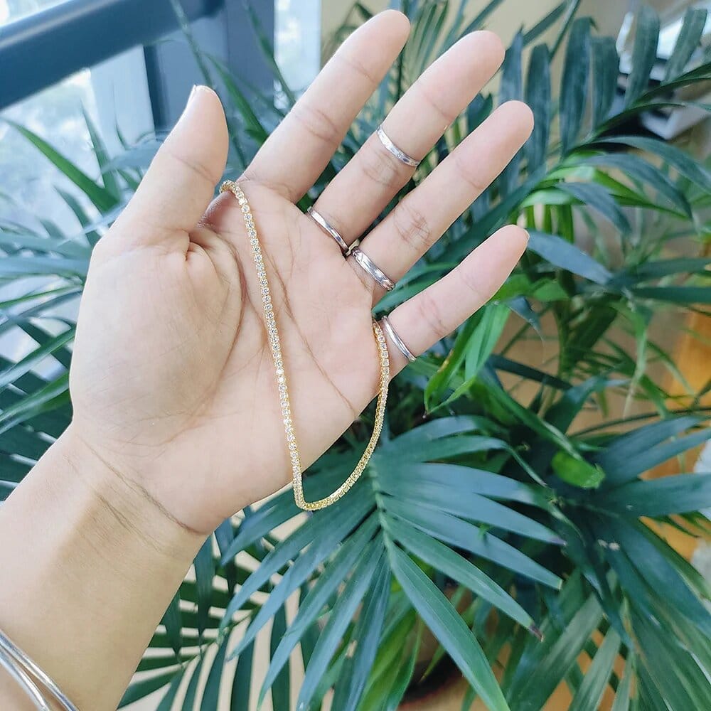 Customer photo review of Monaco Tennis Choker Necklace
