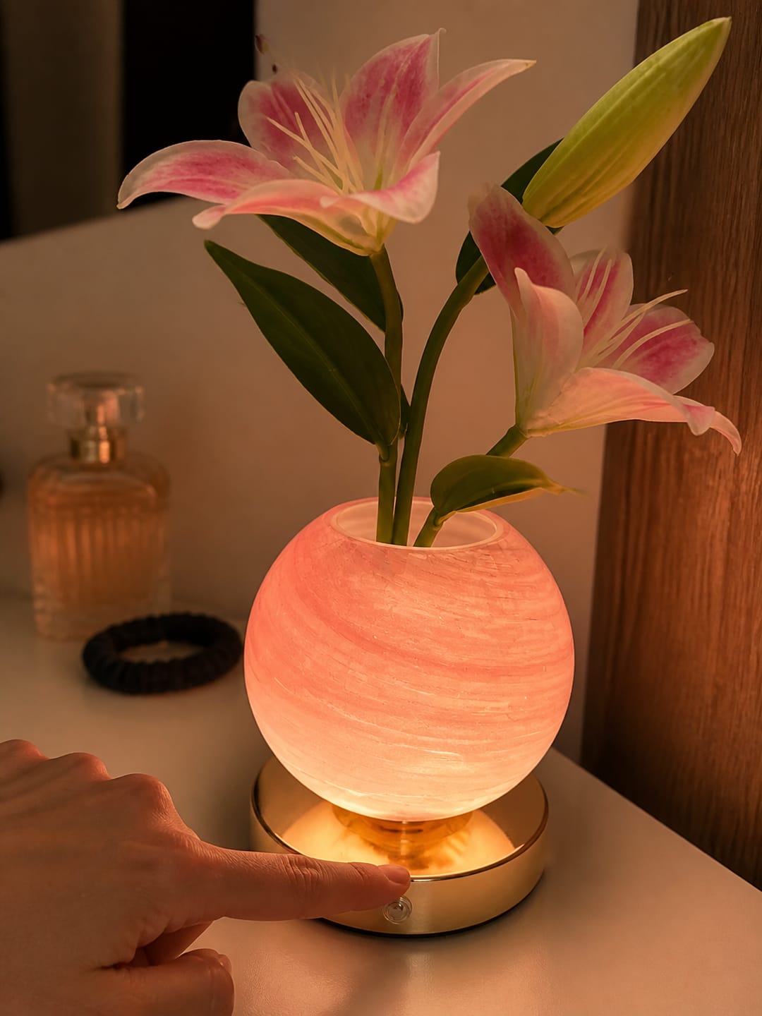 Customer photo review of Lily Bloom Lamp