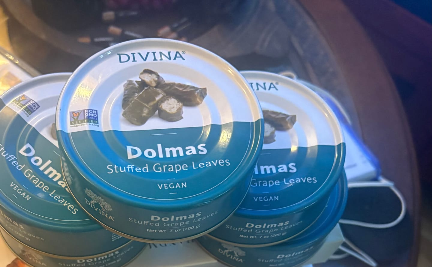 Customer photo review of Divina Dolmas Stuffed Grape Leaves, 7 oz (200 g)