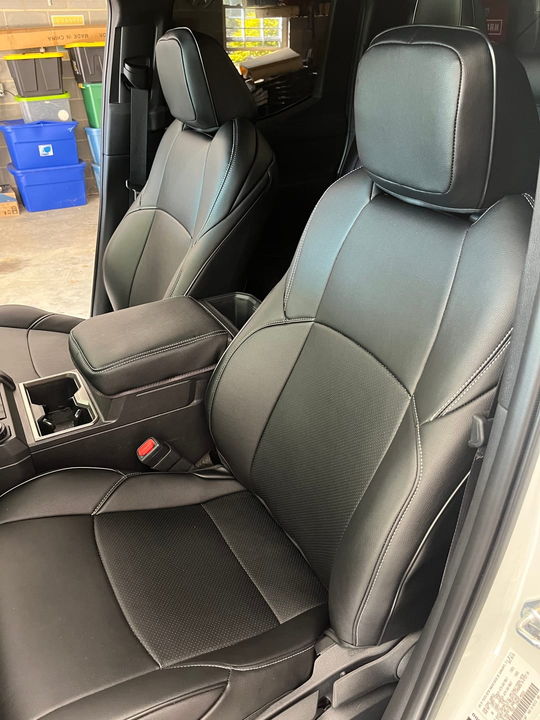 Customer photo review of 2024+ Toyota Tacoma Custom Leather Seat Covers
