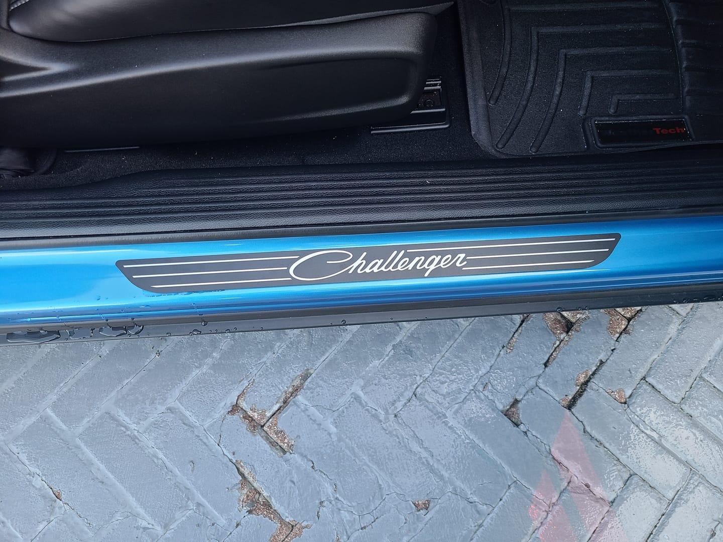 Customer photo review of Retro "Challenger" Script Door Sill Appliqué