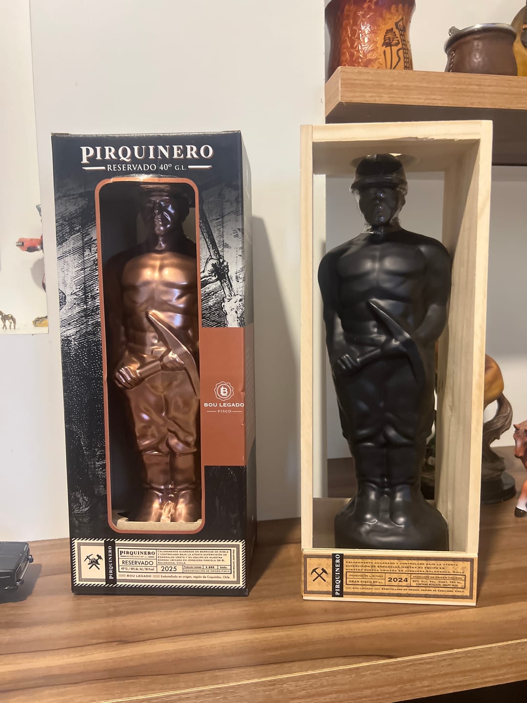 Customer photo review of Pack Piscos Pirquinero 40º Cobre + Negro 750 ml