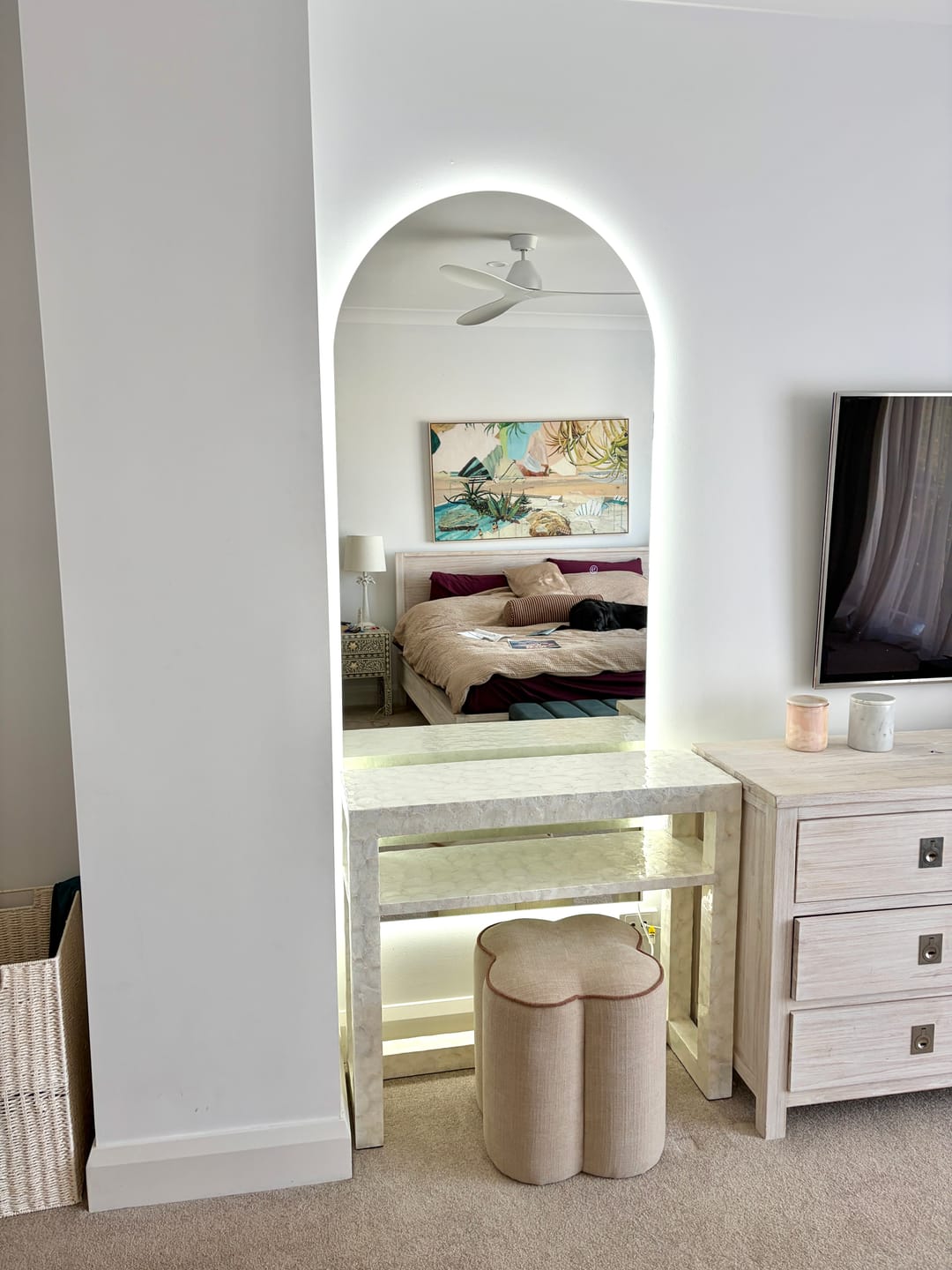 Customer photo review of Arch Back-Lit Full Length LED Mirror | 1800 x 800