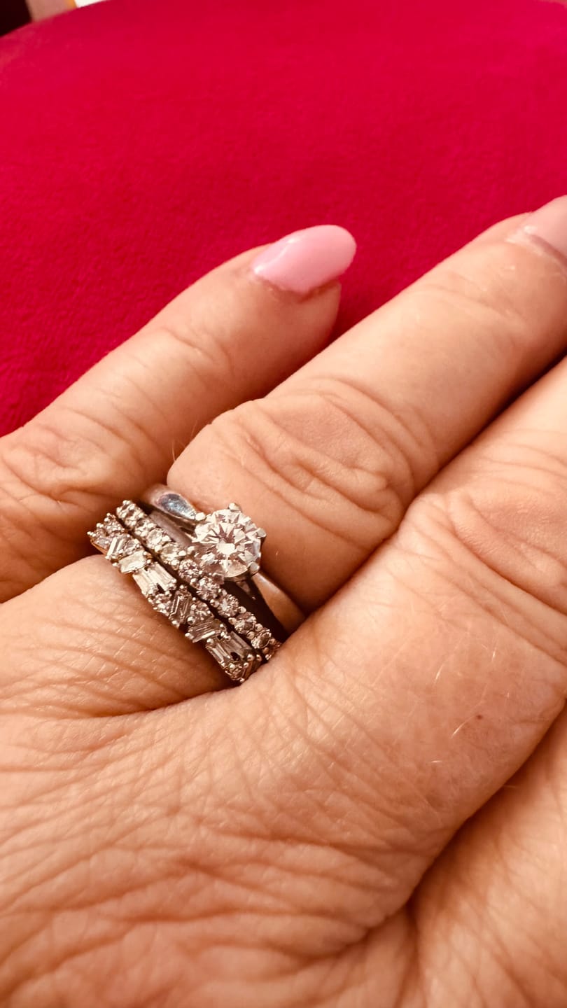 Customer photo review of Versa Half Eternity Lab Grown Diamond Baguette Ring