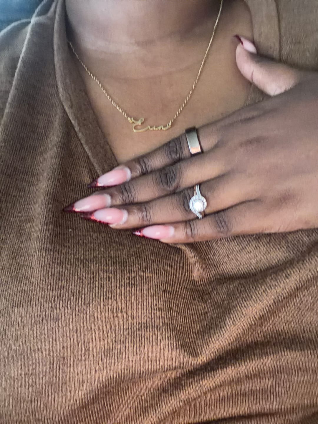 Customer photo review of Mon Petit Name Necklace