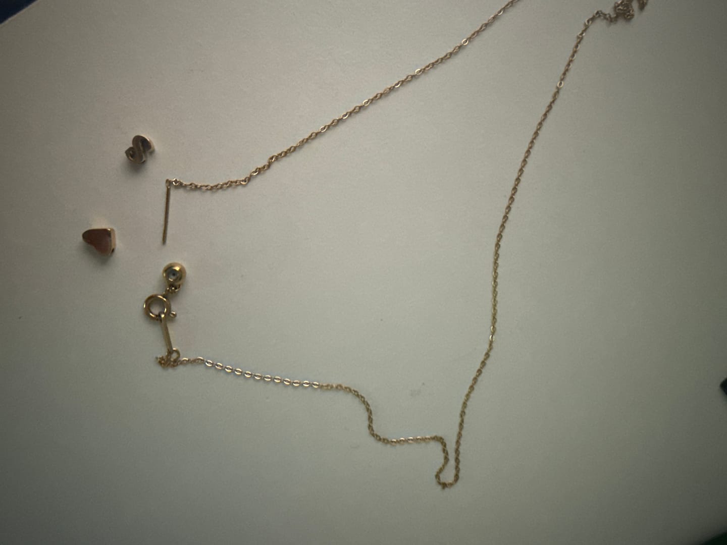 Customer photo review of Forever Love & Letter Gold Necklace