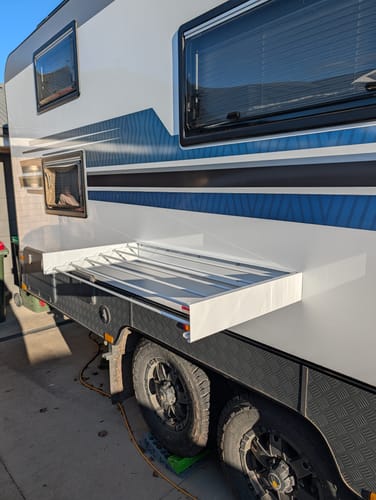 Customer photo review of Caravan Wall Mounted Drying Rack - Foldable Indoor and Outdoor