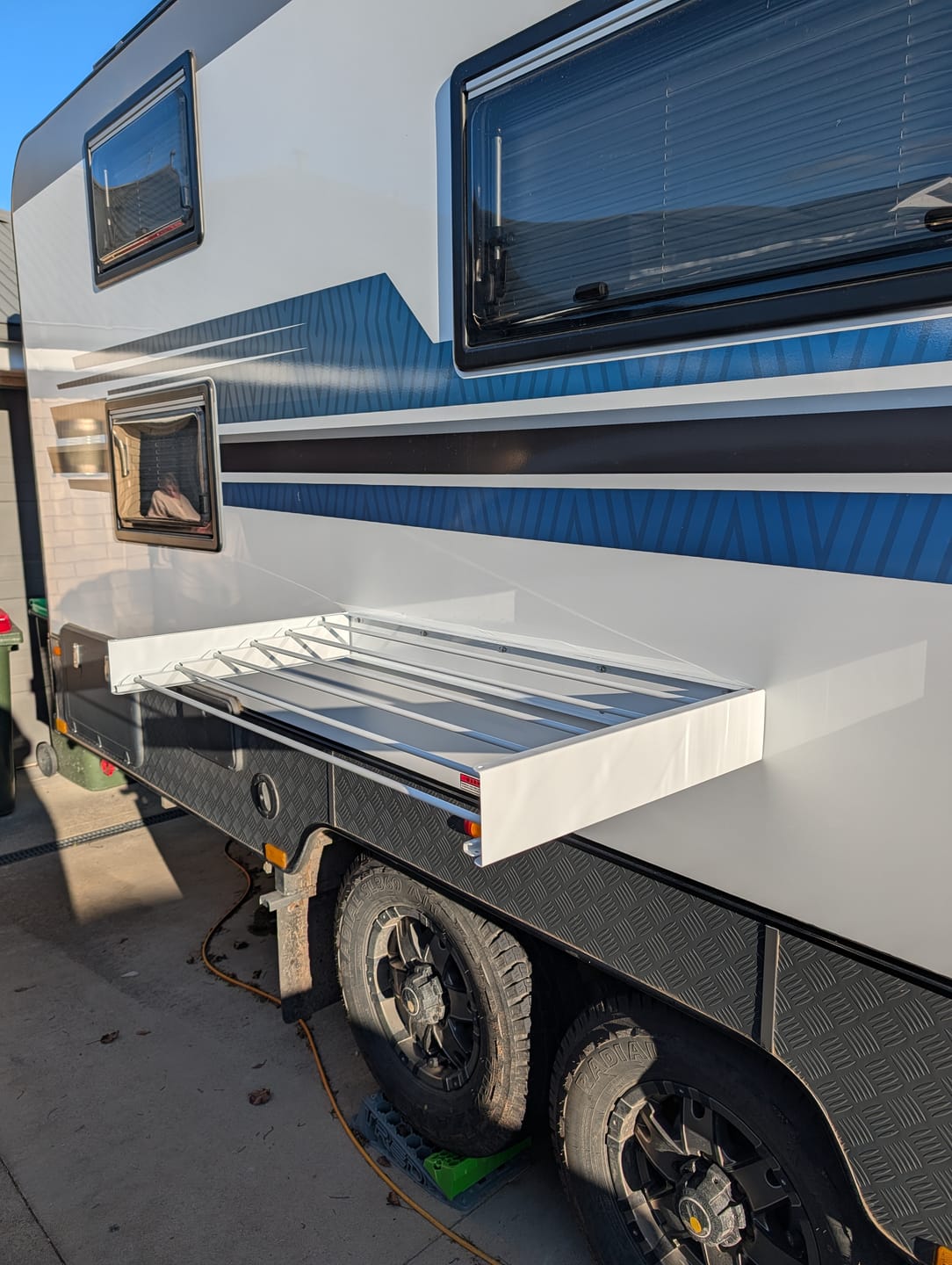 Customer photo review of Caravan Wall Mounted Drying Rack - Foldable Indoor and Outdoor
