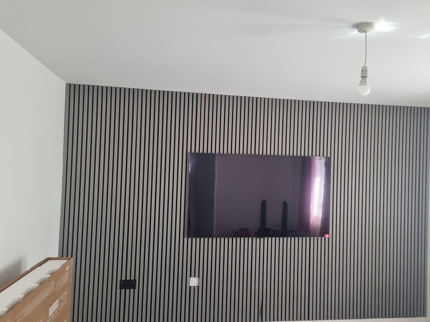 Customer photo review of Grey Oak Acoustic Wall Panel
