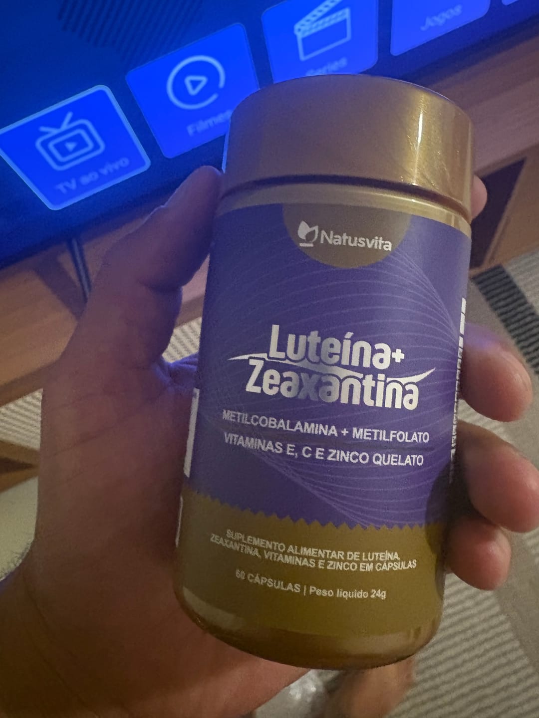 Customer photo review of Luteína e Zeaxantina, Vitamina A, E, C e Zinco Quelato