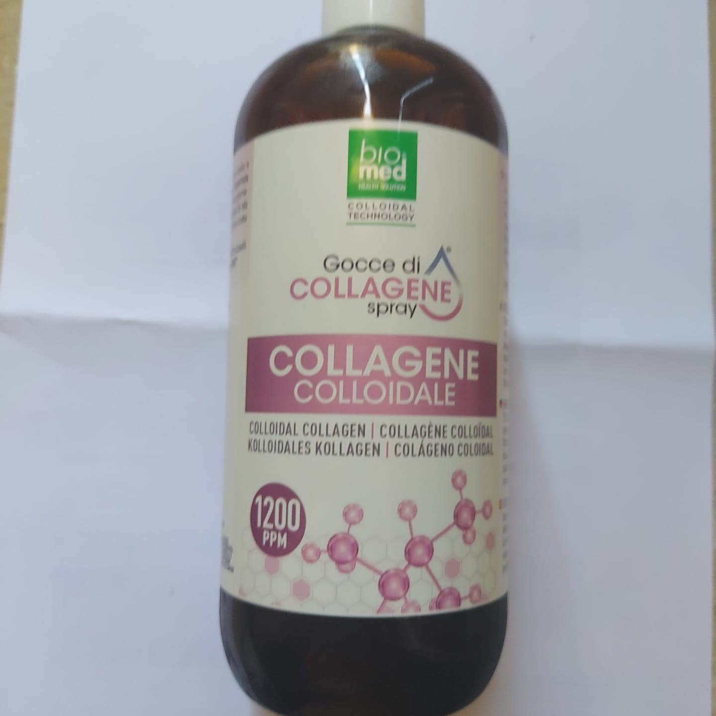 Customer photo review of Collagene colloidale spray sublinguale 1200 ppm - 500 ml