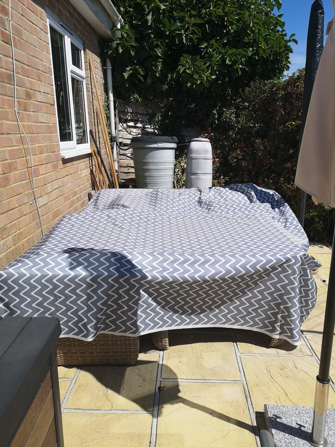 Customer photo review of Chevron Print Water Resistant Fabric