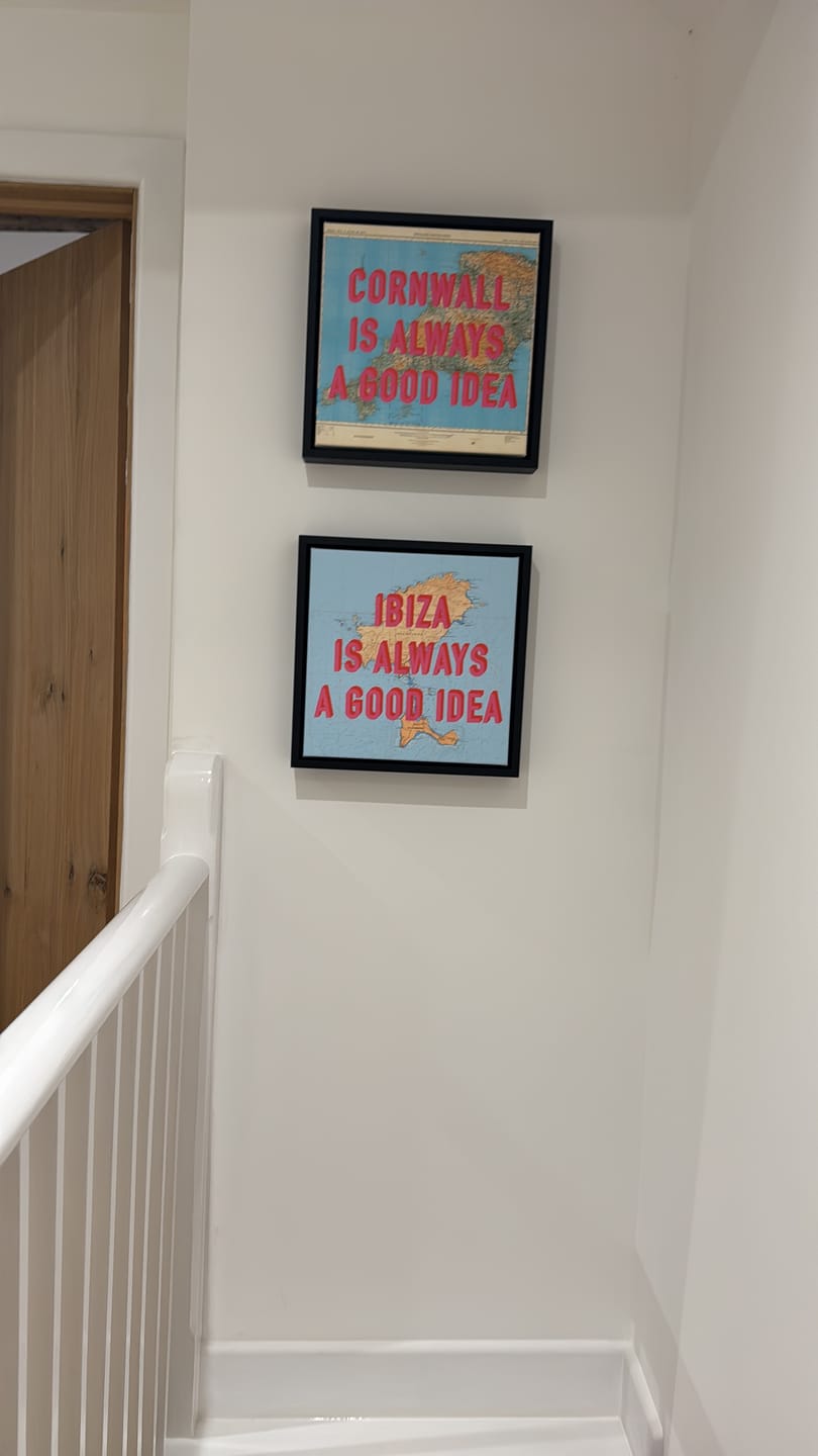 Customer photo review of Cornwall Retro Pop Art Map Print
