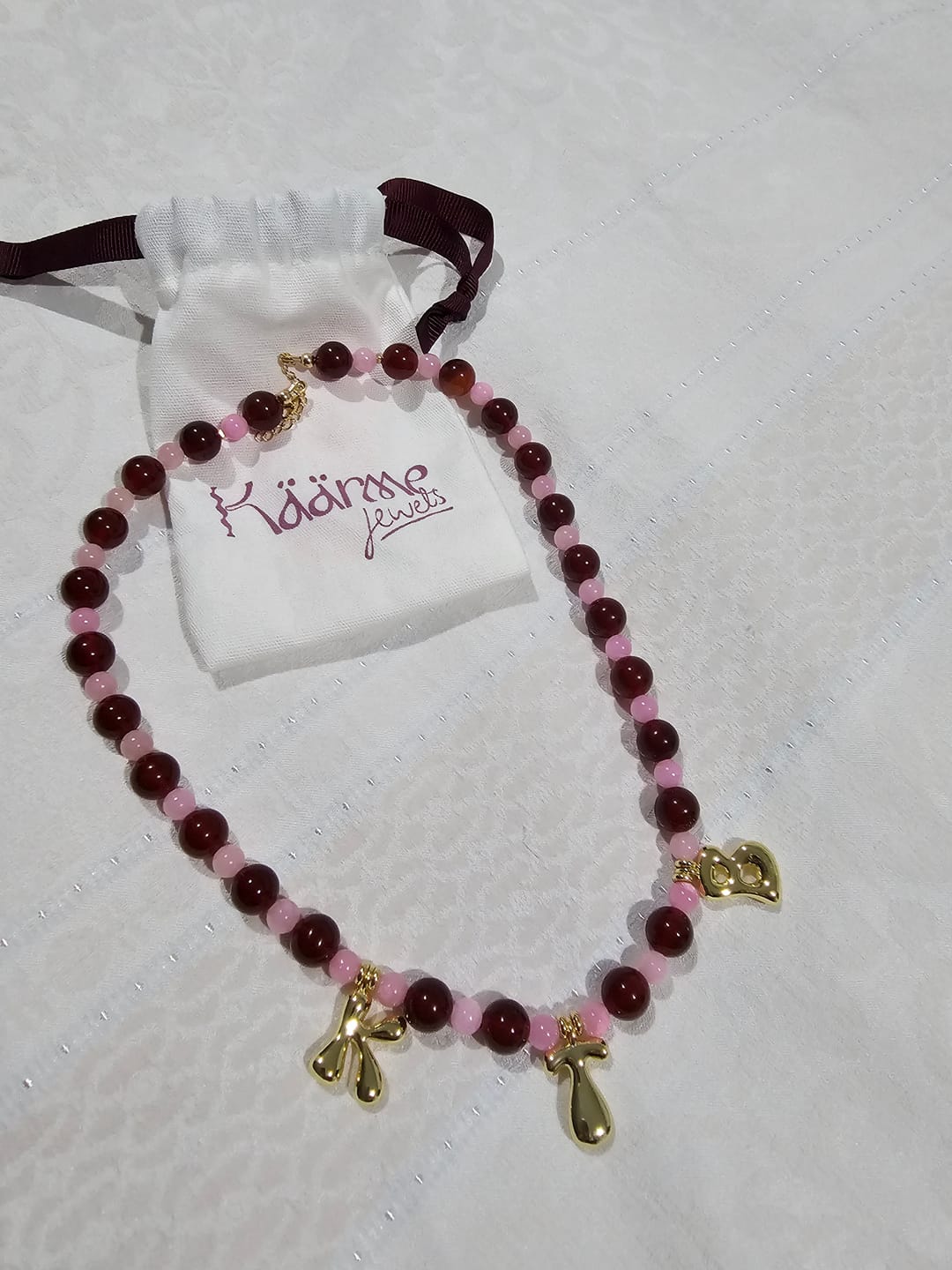 Customer photo review of Harper Initial Necklace