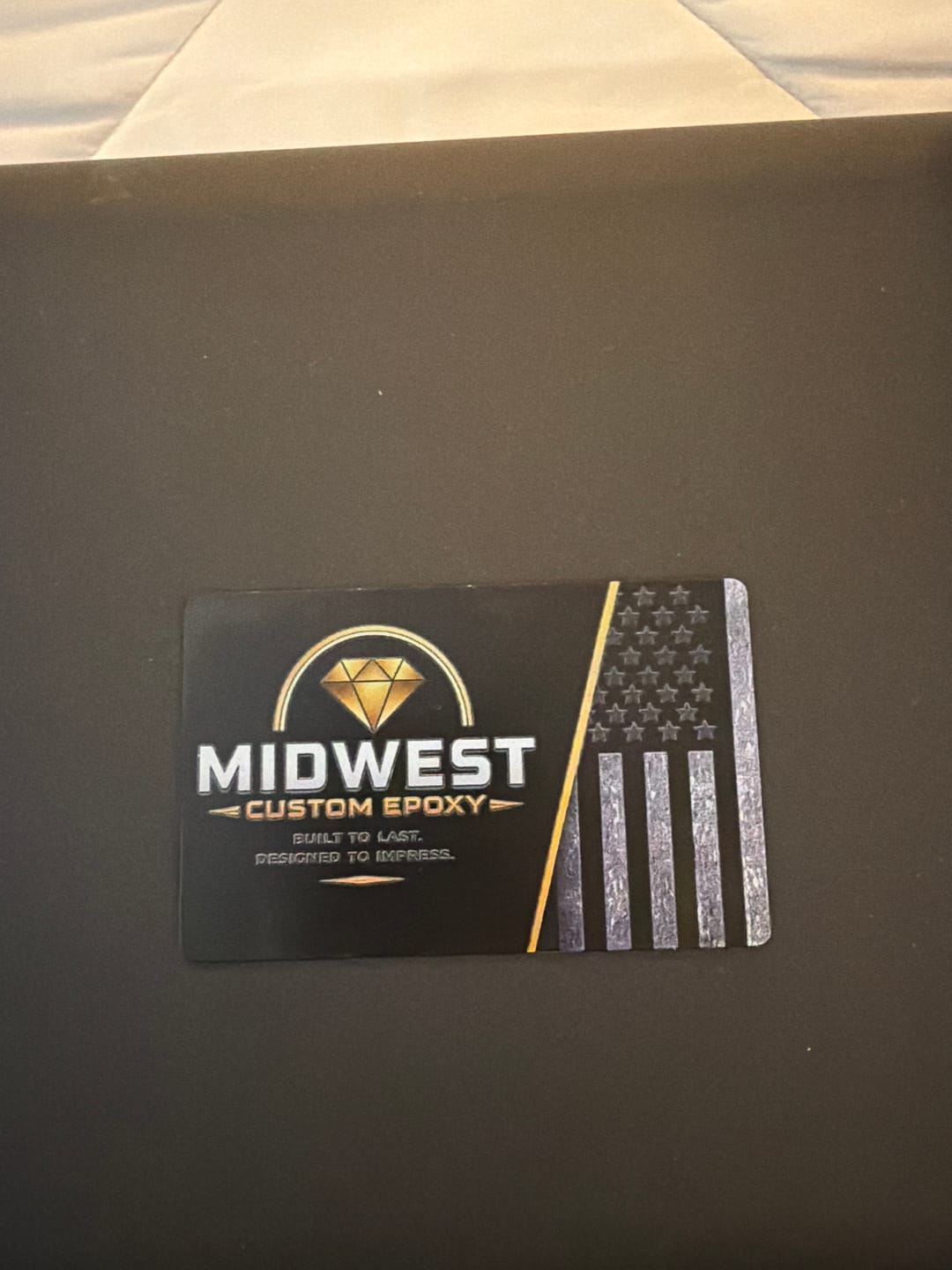 Customer photo review of Metal Smart Business Card
