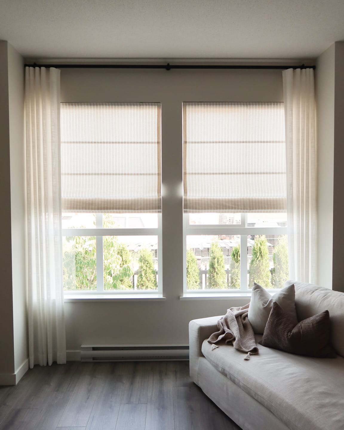 Customer photo review of Willow Custom Roman Shades